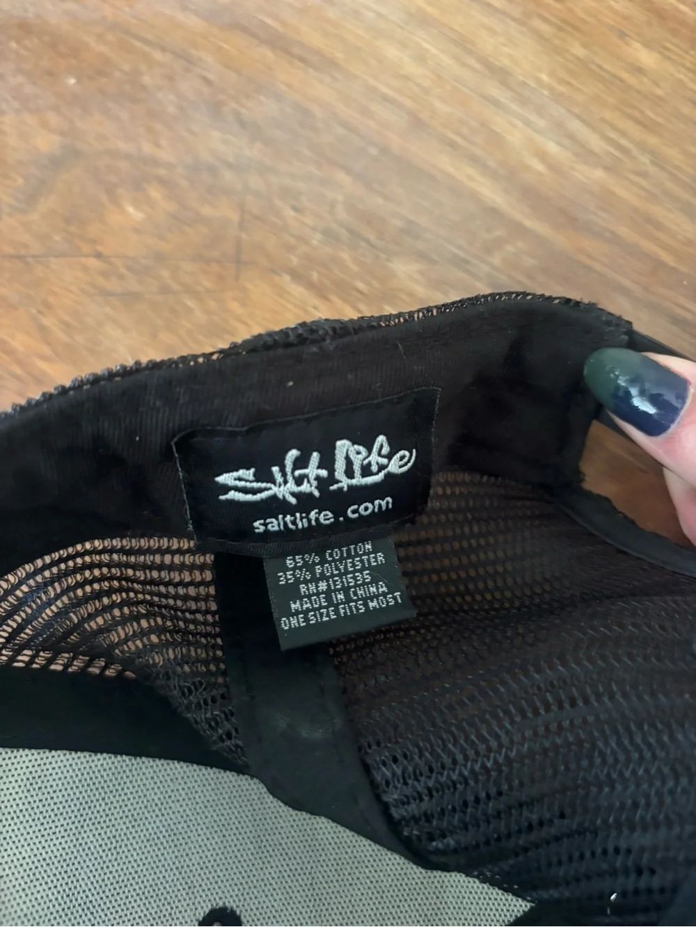 Salt Life Camo Trucker Hat with Black Mesh